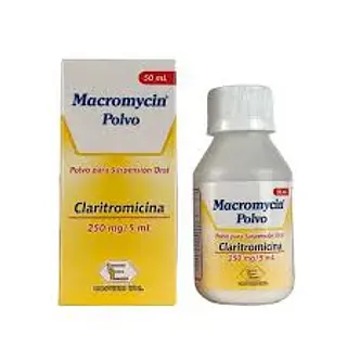 Macromycin Claritromicina 250 Mg/5 Ml Polvo Suspensión