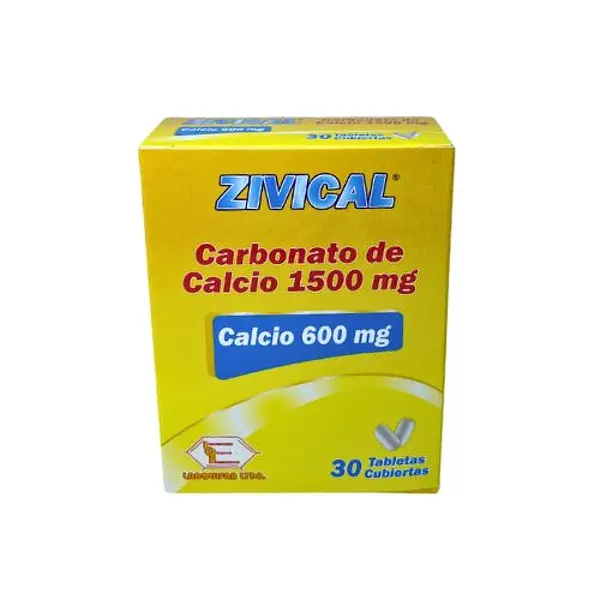 Zivical Carbonato De Calcio 1500 Mg
