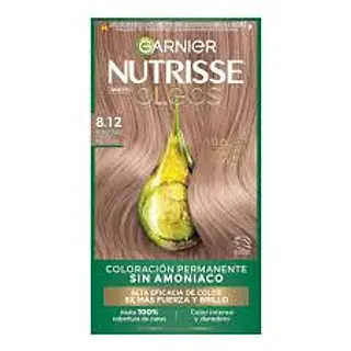Tinte Garnier Nutrisse Oleos 8.12 Rubio Claro Platinado