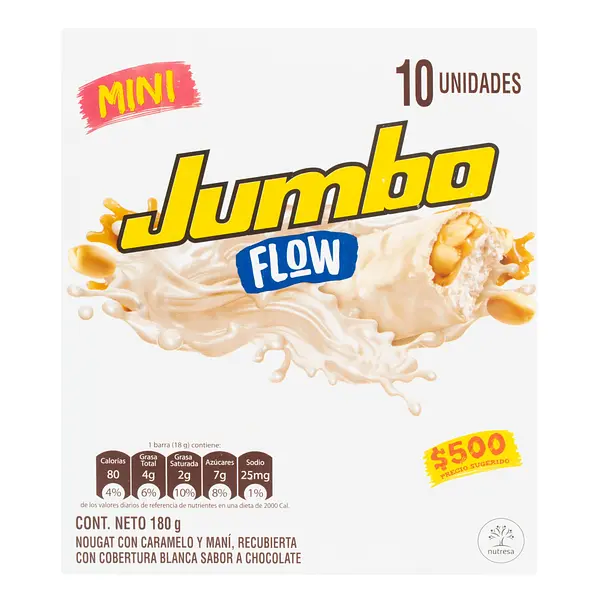 Chocolatina Jumbo Flow Blanca