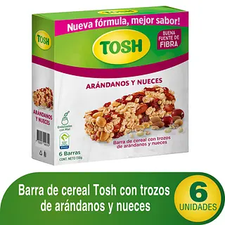 Barra Cereal Tosh Arandanos Y Nueces