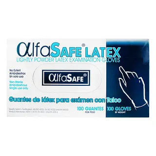 Guante Examen Alfa Latex Talla Xs