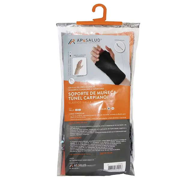 Muñequera Túnel Carpiano Ambidiestra Con Malla Elástica