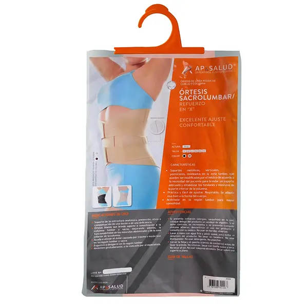 Faja Sacrolumbar Con Refuerzo En X Ap