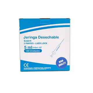 Jeringa Begut 3 Partes 5 Ml 21x1.1/2