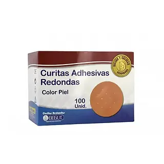 Curitas Adhesivas Redondas Color Piel