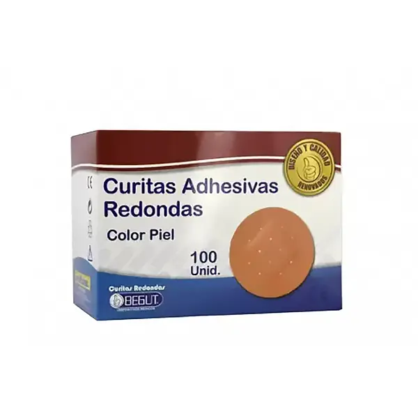 Curitas Adhesivas Redondas Color Piel