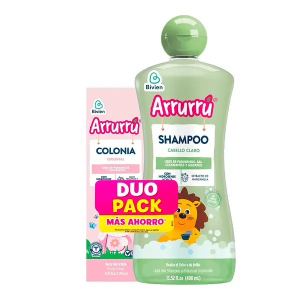 Champu Arrurru Cabello Claros 400ml + Colonia 30 Ml Rosada