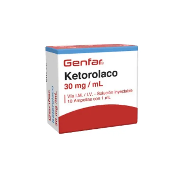 Ketorolaco 30 Mg/1 Ml Inyectable