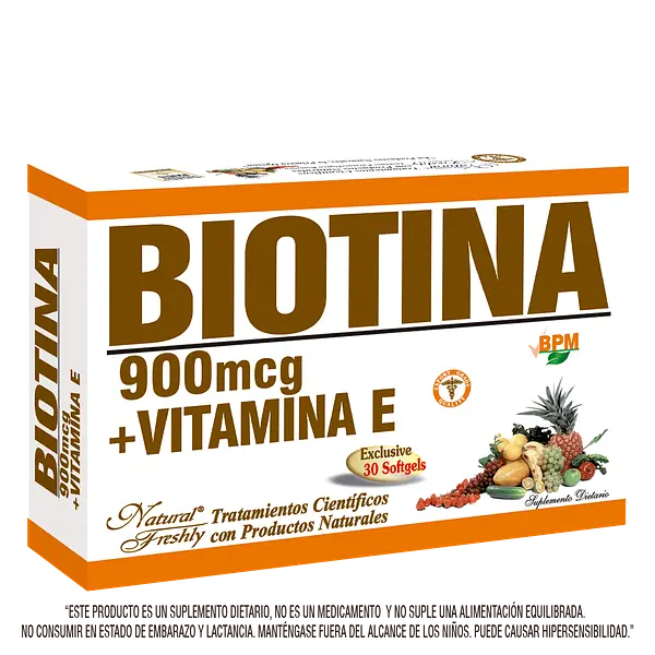 Biotina 900 Mg + Vitamina