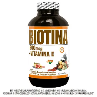 Biotina 900 Mg + Vitamina E