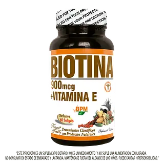 Biotina 900 Mg + Vitamina E