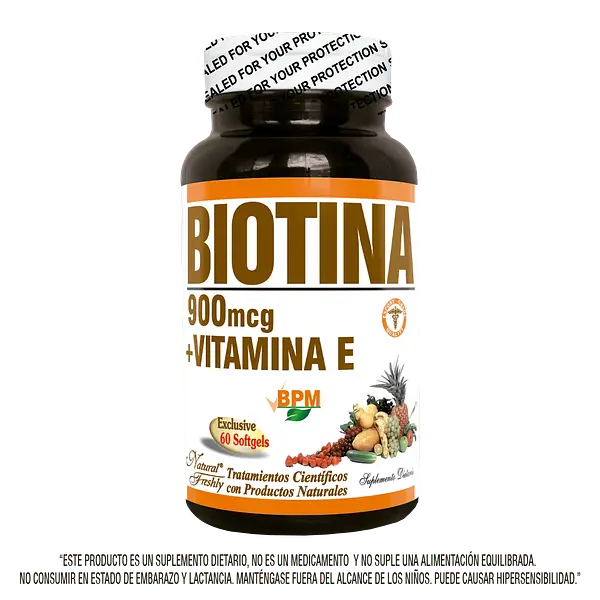 Biotina 900 Mg + Vitamina E