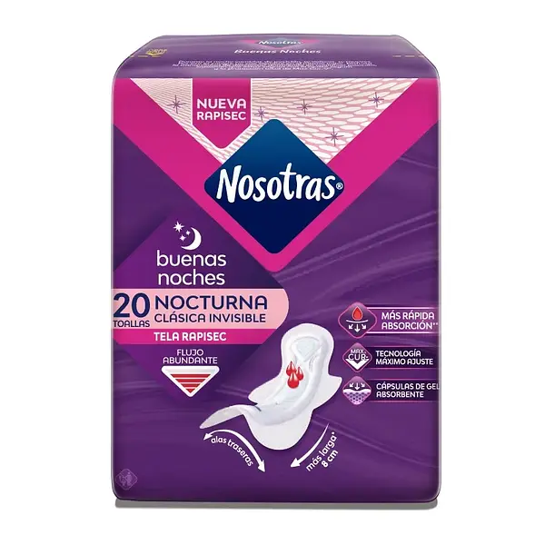 Toallas Nosotras Buenas Noches Invisible Rapisec