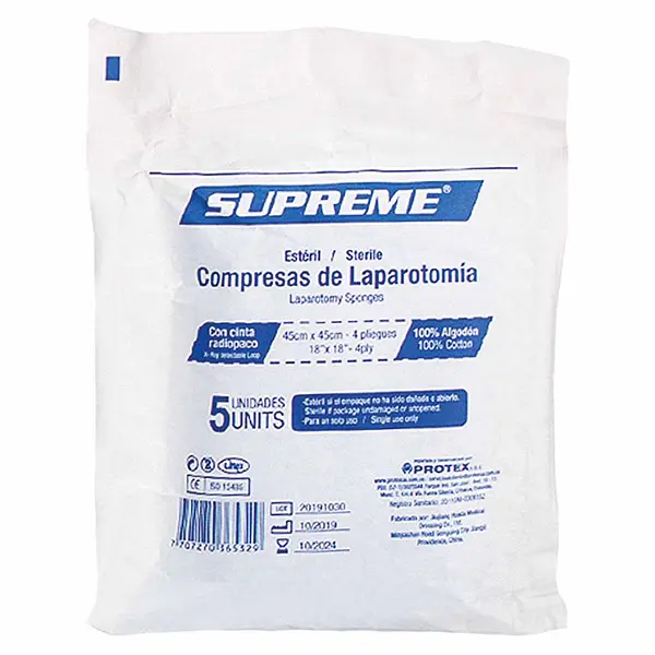 Compresa De Laparotomia Esteril 45 Cm X 45 Cm
