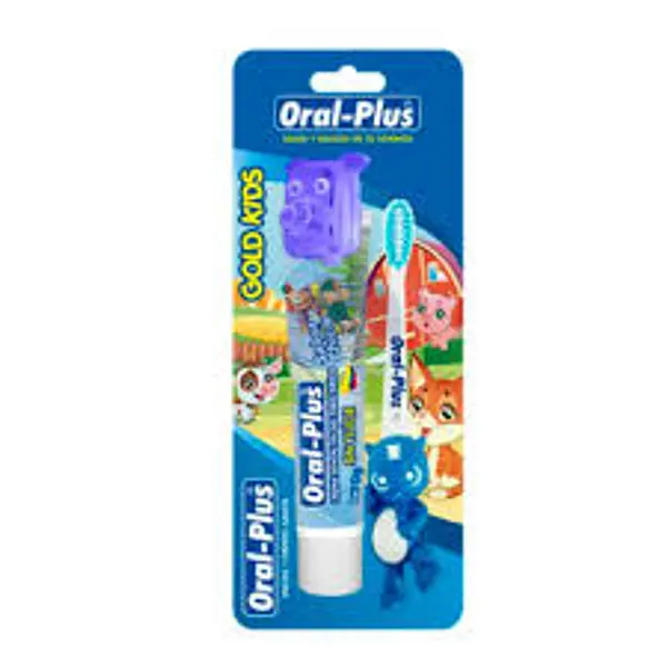 Cepillo Oral Plus Gold Kids + Protector