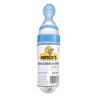 Cuchara Biberon Silicona Paticos