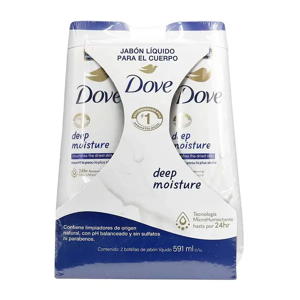 2 Jabones Liquidos Dove Para El Cuerpo Deep Moisture