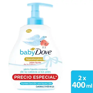 Dove Baby Jabón Liquido Humectación Enriquecida