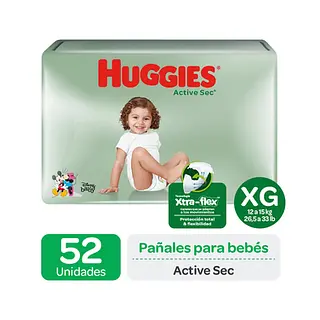 Pañales Etapa 4 Xg Huggies Active Sec