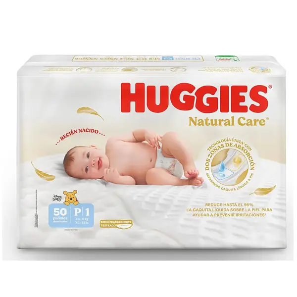 Pañales Huggies Natural Care Etapa 1 P