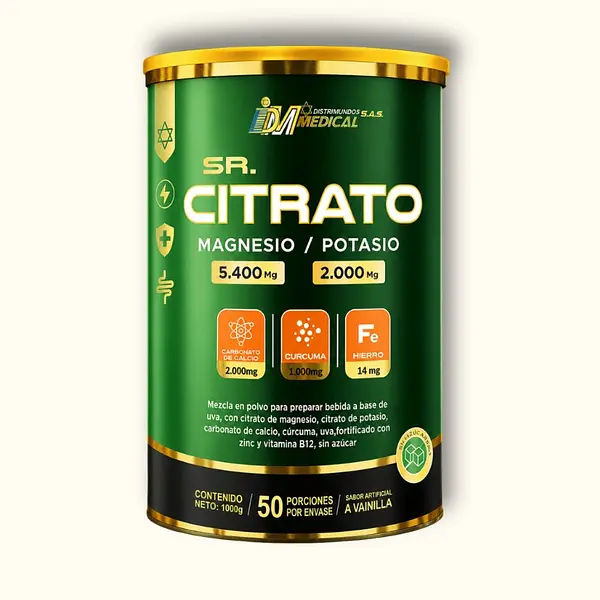 Sr. Citrato Magnesio Potasio 5.400 Mg/2.000 Mg
