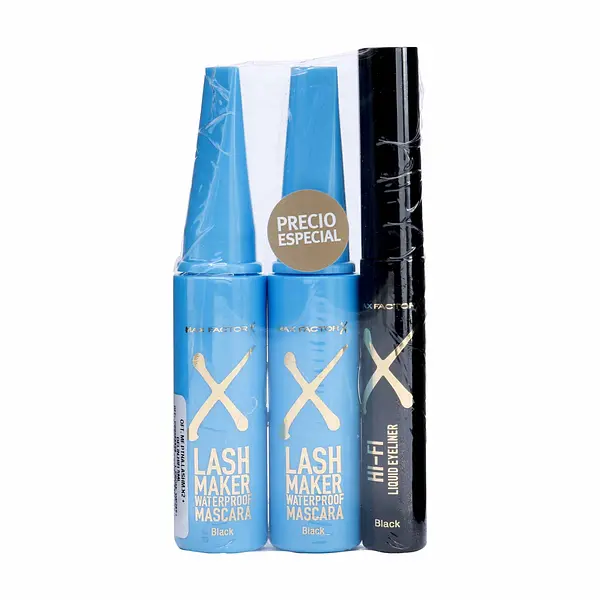 2 Pestañinas Lash Maker Negra + 1 Delineador Negro