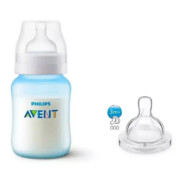 Set Tetero Niño Anticolico 9 Oz + Tetina