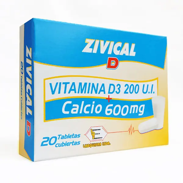 Zivical D (Calcio + Vitamina D 600 Mg + 200 Ui)