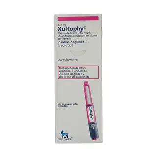 Xultophy Insulina + Liraglutida 100 U/3,6 Mg