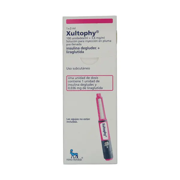 Xultophy Insulina + Liraglutida 100 U/3,6 Mg