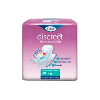 Toallas Tena Discreet Extra Absorción