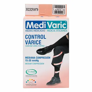 Medias Medivaric Calcetin Hombre Compresión 15-20 Azul