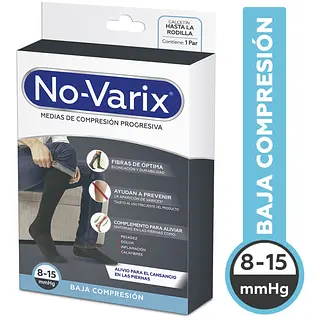 Calcetín No-Varix Hombre 8-15 Mmhg Negro