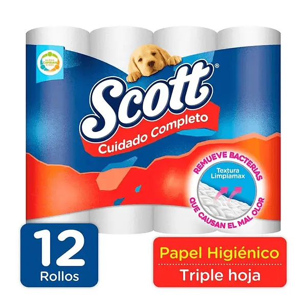 Papel Higienico Scott Cuidado Triple Hoja