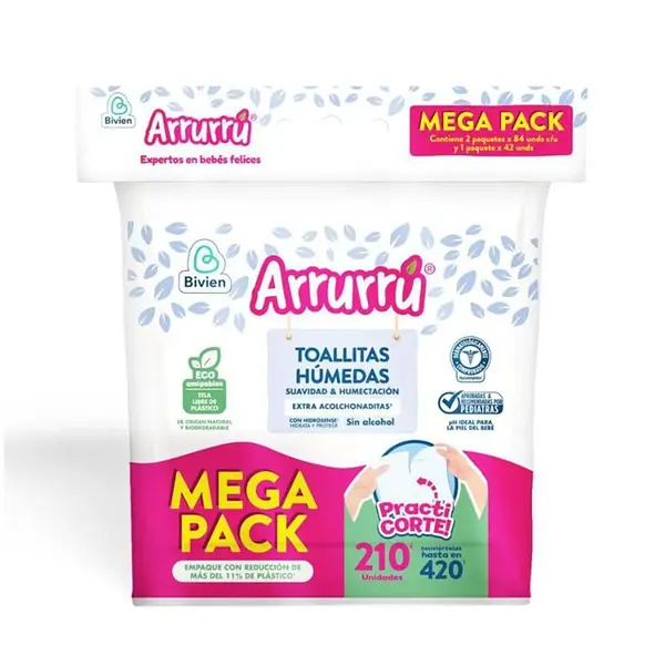 Toallitas Húmedas Arrurru Suavidad
