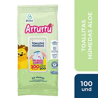 Toallitas Humedas Arrurru Extra Acolchonaditas Aloe