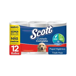Papel Higienico Scott Cuidado Triple Hoja