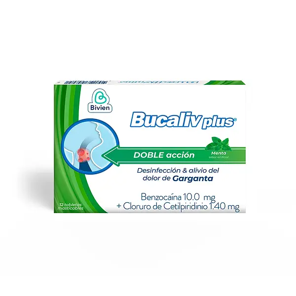 Bucaliv Plus Tabletas Doble Acción Menta