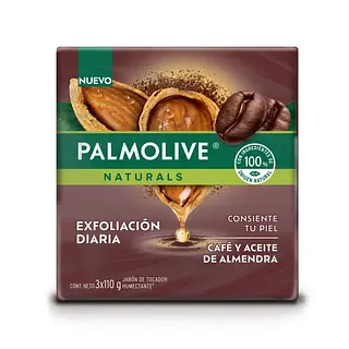 3 Jabón Palmolive Cafe Aceite Almendras