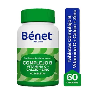 Benet Complejo B + Vitamina C + Calcio