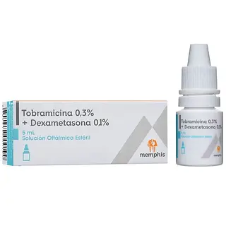 Tobramicina + Dexametasona 0,3%/0,1% Gotas