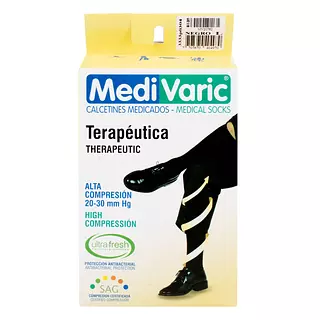 Calcetin Medivaric Hombre Negro Alta