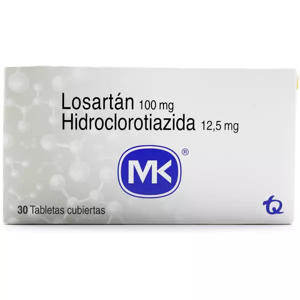 Losartan Hidroclorotiazida 100 Mg /12.5 Mg