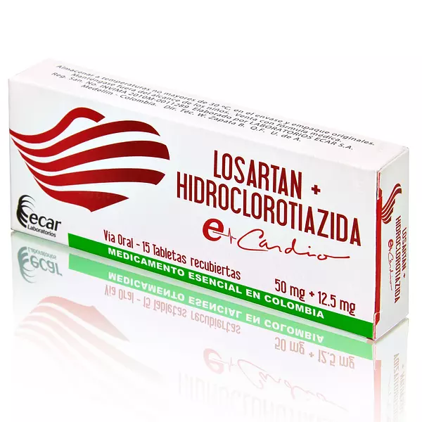 Losartan + Hidroclorotiazida 50 Mg/12.5 Mg