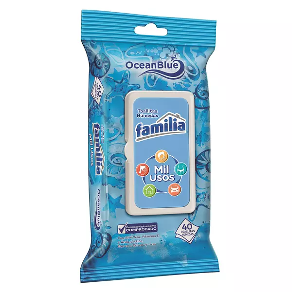 Pañitos Húmedos Familia Active Mil Usos