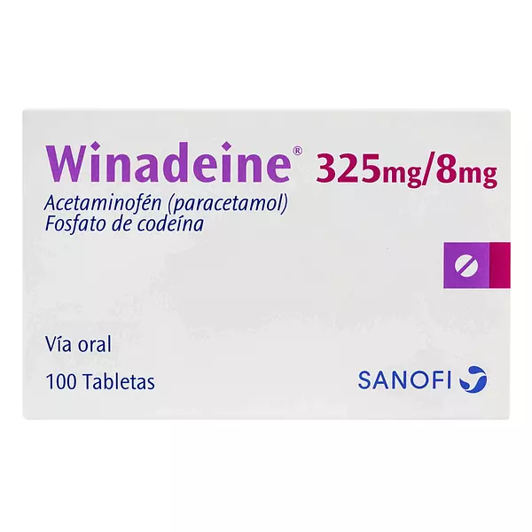 Winadeine 325/8 Mg 100 Tabletas