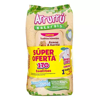 Toallitas Arrurru Avena Pack