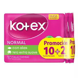 Toallas Kotex Normal Tela