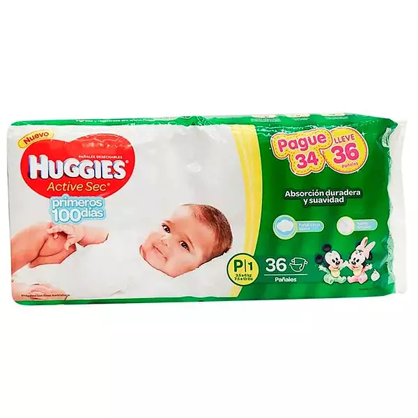 Pañales Etapa 1 Huggies Active Sec